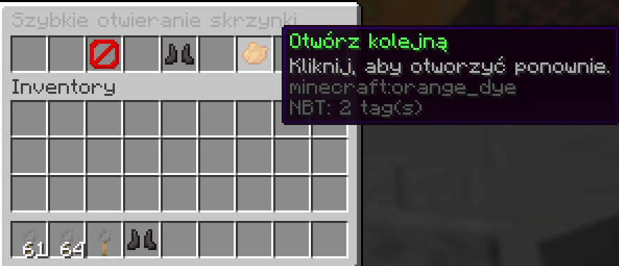 Wygląd interfejsu skrzynek - Otwieranie